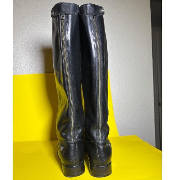 Frye Women's Melissa Tall Black Leather Riding Boots Back Zipper 34766431 sz 8.5 - Picture 3 of 9